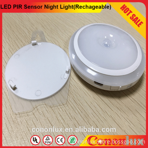 PIR led motion sensor wall lamp night light with lithium battery powered for cabinet stair kitchen bedroom wardrobe
